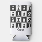 Ontwerphandtas met schaakstukken, Koelbox Seltzer Blikjeskoeler (Voorkant)