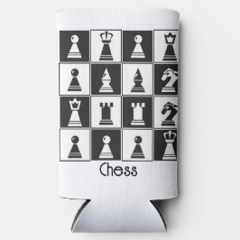 Ontwerphandtas met schaakstukken, Koelbox Seltzer Blikjeskoeler