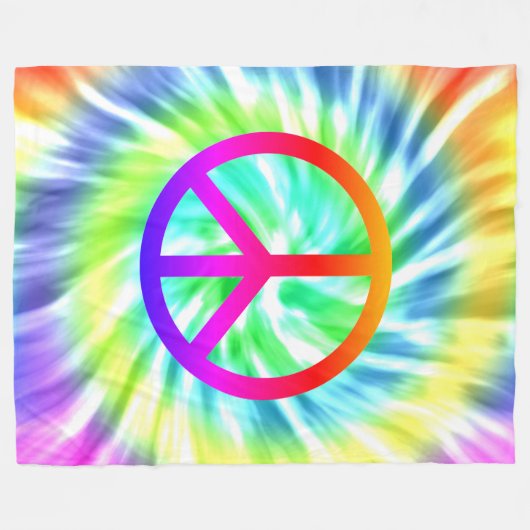 Ontwerphandtas voor vingerafdrukken van tie-kleure fleece deken (Voorkant (Horizontaal))