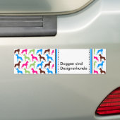 Ontwerphonden Bumpersticker (Op auto)