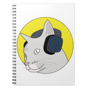 Ontwerpideeën voor kattenmuziekopnames, muziek bel notitieboek