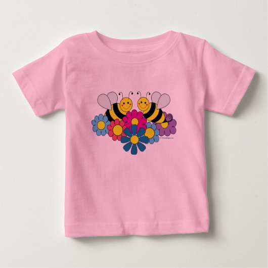 Ontwerpillustratie bijen en bloemen (Voorkant)