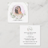 Ontwerpillustratie van waterverf Hair Mode Vierkante Visitekaartje (Voorkant / Achterkant)