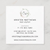 Ontwerpillustratie van waterverf Hair Mode Vierkante Visitekaartje (Achterkant)