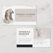 Ontwerpillustratie van waterverf Hair Mode Visitekaartje (Voorkant / Achterkant)