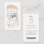 Ontwerpillustratie waterverf Mode Visitekaartje (Voorkant / Achterkant)