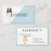 Ontwerpillustratie waterverf Mode Visitekaartje (Voorkant / Achterkant)