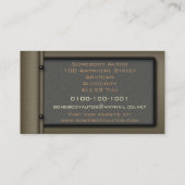 Ontwerpkaart voor autotrim bruine visitekaartje 10 (Achterkant)