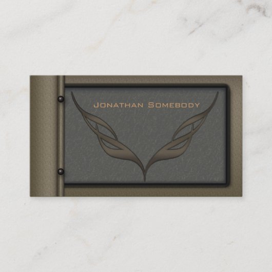 Ontwerpkaart voor autotrim bruine visitekaartje 10 (Voorkant)