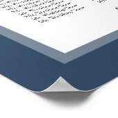 Ontwerpkaart voor de blauwbruiloft van een tekstze poster (Hoek)