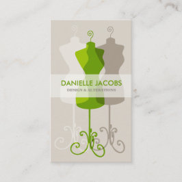 Ontwerpkaart voor dress-vormwijziging en -Mode gro Visitekaartje