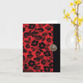 Ontwerpkaart voor rode en zwarte noten kaart (Gele Bloem)