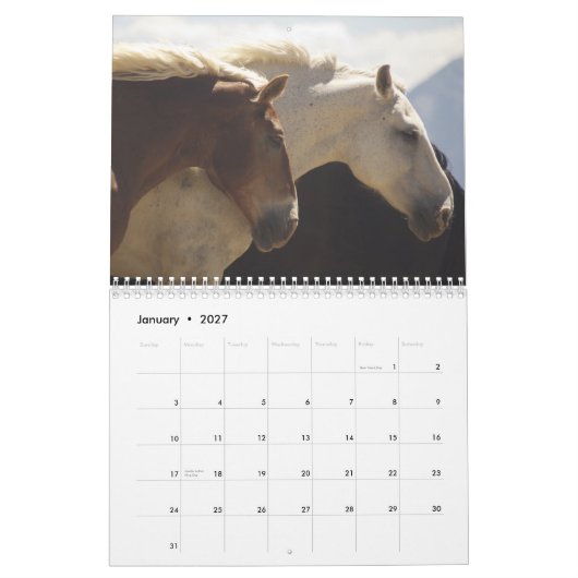 Ontwerpkalender voor paarden #4 kalender (Jan 2027)