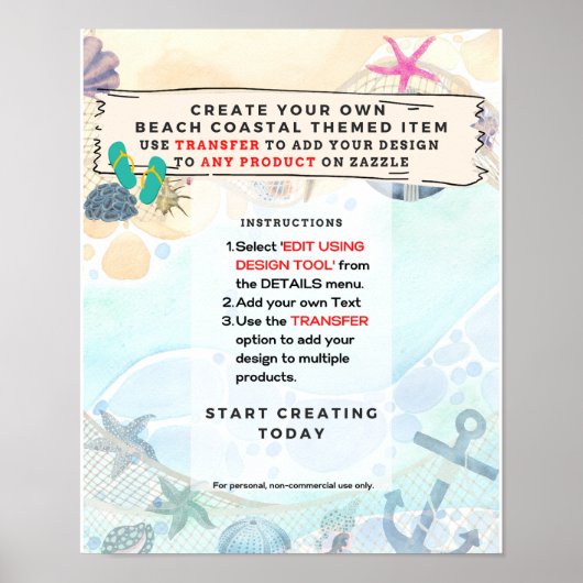 Ontwerpkeurmerk voor eigenlijke kustgebeurtenissen poster (Voorkant)