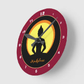 Ontwerpklok boeddha / monk ronde klok (Hoek)