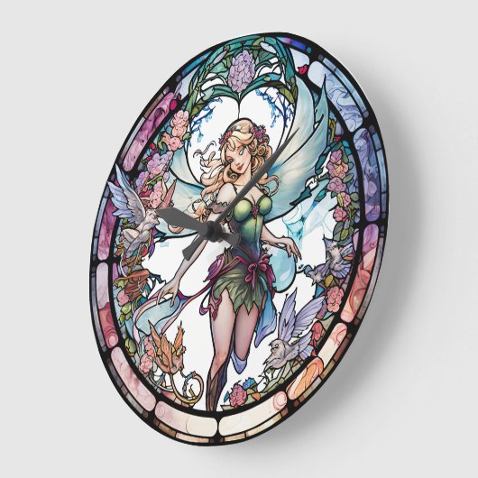 Ontwerpklok voor Glas in lood Grote Klok (Hoek)