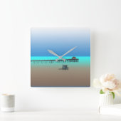 Ontwerpklok voor Manhattan Beach Pier Vierkante Klok (Huis)