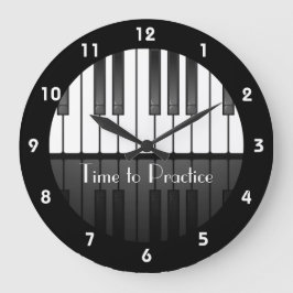 Ontwerpklok voor piano-toetsenbord grote klok
