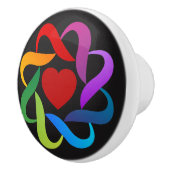 Ontwerpknop van liefde en eenheid keramische knop (Rechts)