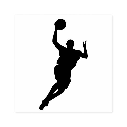Ontwerpknop voor Basketball Player Rubberstempel (Afrduk)
