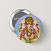 Ontwerpknopen van Heer Ganesha Ronde Button 5,7 Cm (Voorkant /achterkant)
