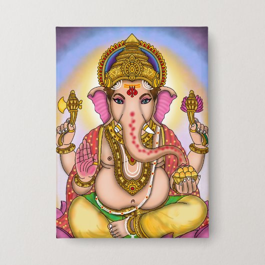 Ontwerpknoppen van Heer Ganesha Button (Voorkant)