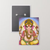 Ontwerpknoppen van Heer Ganesha Button (Voorkant / Achterkant)