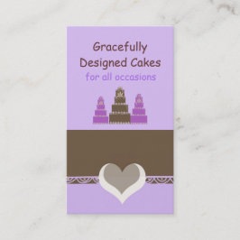 Ontwerpkoeken/bakken - Paars Visitekaartje