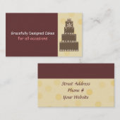 Ontwerpkoeken/bakken Visitekaartje (Voorkant / Achterkant)