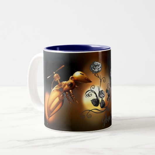 Ontwerpkoffie Tweekleurige Koffiemok (Voorkant links)