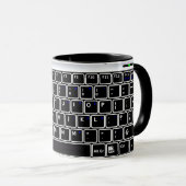 Ontwerpkoffie voor computertoetsenbord - Mok (Voorkant rechts)