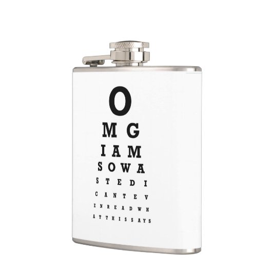 Ontwerpkolf 7 oz - Nutcase - OMG Eye Test Heupfles (Links)