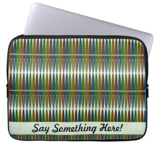 Ontwerpkunst voor kleurrijke schrijfpennen laptop sleeve