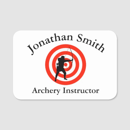 Ontwerplabel Archery Naamplaatje (Voorkant)