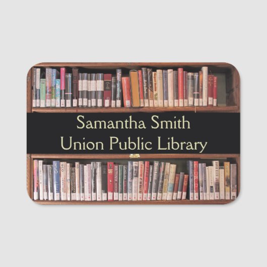 Ontwerplabel bibliotheek boekvoorraad naamplaatje (Voorkant)