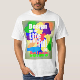 Ontwerpleven met volledige kleuren t-shirt