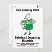 Ontwerpmateriaal voor het decorteren van materiale briefkaart (Voorkant / Achterkant)