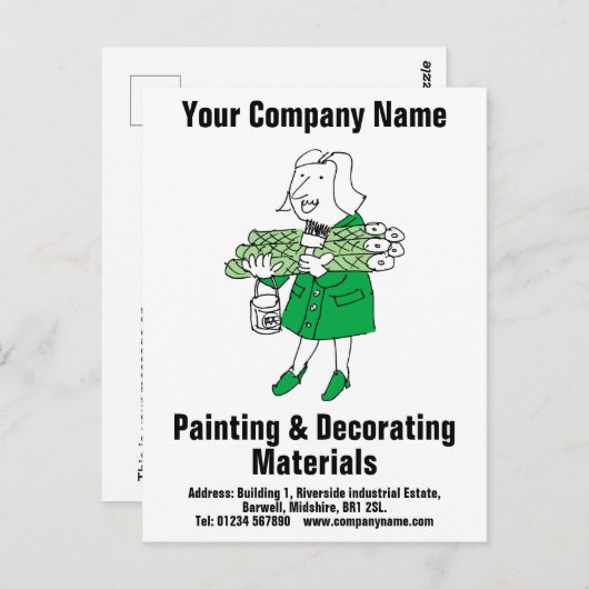 Ontwerpmateriaal voor het decorteren van materiale briefkaart (Voorkant / Achterkant)