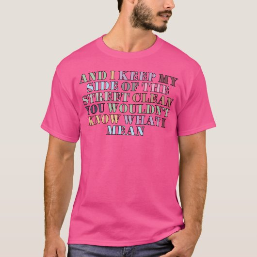 ONTWERPMijn kant van de straat schoon 70s jongen T-shirt (Voorkant)