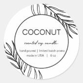 Ontwerpmodel kaarsenlabel productlabel laat patroo ronde sticker (Voorkant)