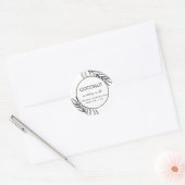 Ontwerpmodel kaarsenlabel productlabel laat patroo ronde sticker (Envelop)