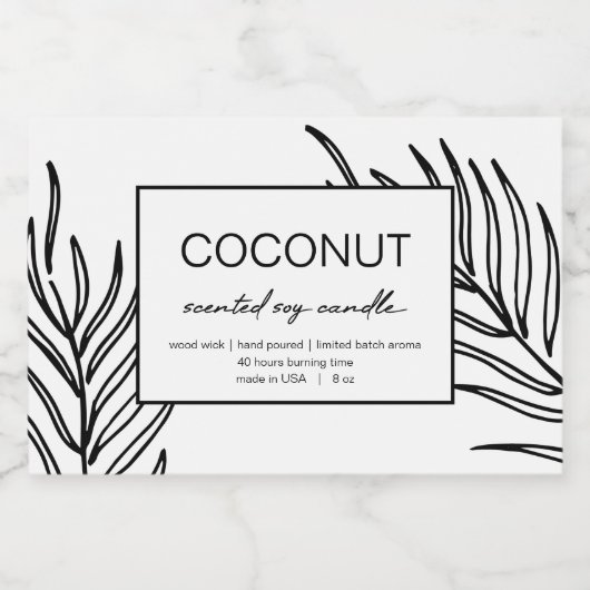 Ontwerpmodel kaarsenlabel productlabel laat patroo voedselcontainer etiket (Enkel label)