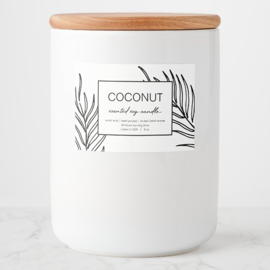 Ontwerpmodel kaarsenlabel productlabel laat patroo voedselcontainer etiket (Voorkant)