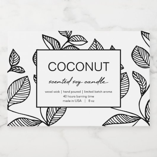 Ontwerpmodel kaarsenlabel productlabel laat patroo voedselcontainer etiket (Enkel label)