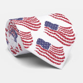 Ontwerpmodel rood wit blauw vlaggenpatroon Stropda Stropdas (Opgerold)