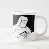 OntwerpMok Cartoon voor lassen en fabricage Grote Koffiekop (Rechts)