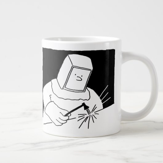 OntwerpMok Cartoon voor lassen en fabricage Grote Koffiekop (Rechts)