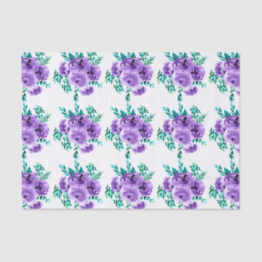 Ontwerpnaadloos patroon van lavender Flowers Tissuepapier (Voorkant)