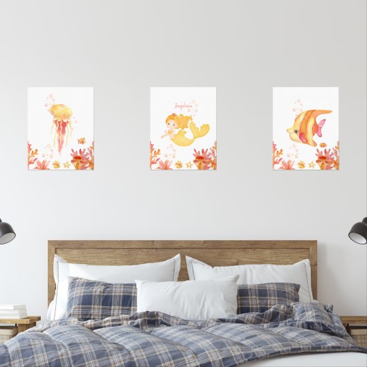 Ontwerpnaam: Coral Reef Dreams Muurkunst Sets (Slaapkamer)