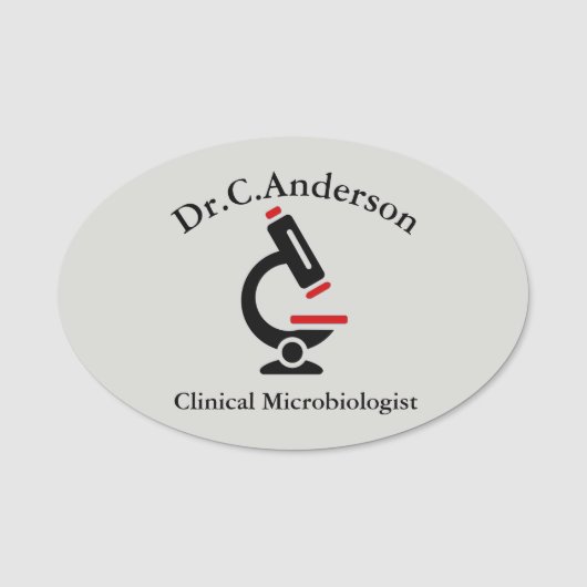 Ontwerpnaam microscoop naamplaatje (Voorkant)